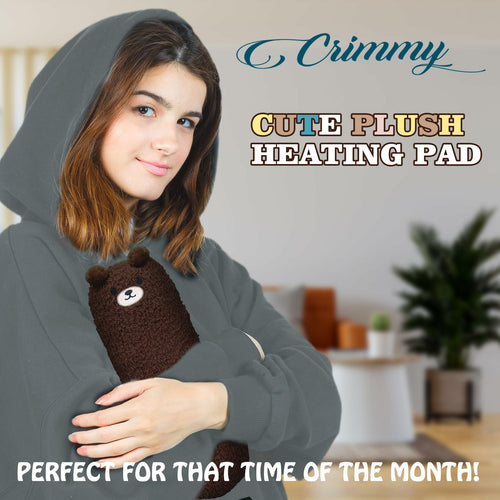Crimmy USB Blue Bear Heating Pad for Period Cramps Pain Relief Car Travel by Deal US
