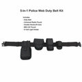 ROCOTACTICAL 5-in-1 Police Duty Web Belt Kit Black Medium 32-38" by Deal US