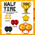JeVenis Half Time Birthday Boy Basketball Balloons 1/2 Way to One by Deal US