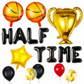 JeVenis Half Time Birthday Boy Basketball Balloons 1/2 Way to One by Deal US