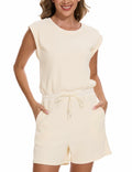 WUMU One Piece Outfit Beige Womens Romper Jumpsuit Size Small by Deal US