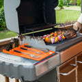Glesalw Silicone Griddle Tool Mat & Meat Shredder Claws BBQ Set Orange by Deal US