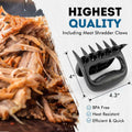 Glesalw Silicone Griddle Tool Mat & Meat Shredder Claws BBQ Set Orange by Deal US