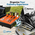 Glesalw Silicone Griddle Tool Mat & Meat Shredder Claws BBQ Set Orange by Deal US