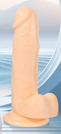WARKLMA Realistic Silicone Dildo Flesh Color Soft G-Spot Suction Cup M 6.7in by Deal US