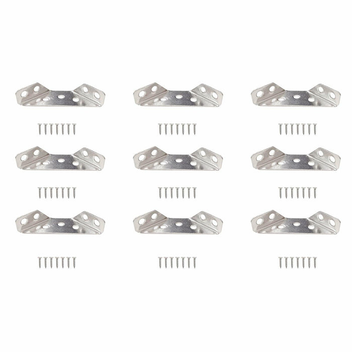 GWYAN 12 Pcs Stainless Steel Furniture Corner Connectors with Screws by Deal US
