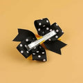 BOENBE LOVED Girls Yellow Bee Hair Clips with Ribbon Bows 2Pcs Polka Dots by Deal US