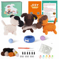 Finnacy Crochet Dog Kit Husky 3 pcs Yarn Hook Accessories Starter Kit by Deal US