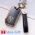 Jiazpai Kia Key Fob Cover Compatible 2021-2023 Carnival 6/7 Buttons Black by Deal US