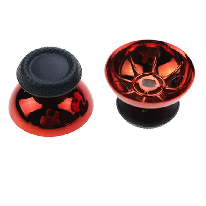 Rowsmau Chrome 3D Analog Thumbstick Caps Replacement for PS5 Red by Deal US