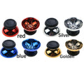 Rowsmau Chrome 3D Analog Thumbstick Caps Replacement for PS5 Red by Deal US