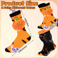 ShinyMatch Halloween 3D Pumpkin Spider Crew Socks 2 Pairs One Size Multicolor by Deal US