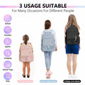 GLORIEROO Kids Backpack Girls 15.6" Laptop Compartment Beige White by Deal US