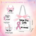 Weekgrat 25 Pack Breast Cancer Awareness Gift Bags Pink Ribbon 5.51x2.36x4.72in by Deal US