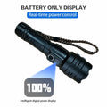 Wboxlizy Rechargeable Tactical Flashlight Waterproof Super Bright Black by Deal US