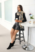HUSG20 Plaid Scarf Women Gray Square Lattice Winter Fall Spring Accessory by Deal US