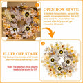 Chiyinbao 26" Realistic Fall Wreath with Lights Sunflower Leaves Yellow 26IN by Deal US