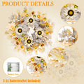 Chiyinbao 26" Realistic Fall Wreath with Lights Sunflower Leaves Yellow 26IN by Deal US