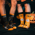 ShinyMatch Halloween 3D Pumpkin Spider Crew Socks 2 Pairs One Size Multicolor by Deal US