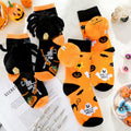 ShinyMatch Halloween 3D Pumpkin Spider Crew Socks 2 Pairs One Size Multicolor by Deal US