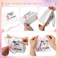 Weekgrat 25 Pack Breast Cancer Awareness Gift Bags Pink Ribbon 5.51x2.36x4.72in by Deal US