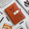 JOHSBYD Eagle Leather Combination Lock Notebook Scouts Gift by Deal US