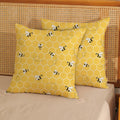 OFIRD Spring Easter Pillow Covers 18x18 Pack of 2 Pink Green Bunny Floral by Deal US