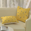OFIRD Spring Easter Pillow Covers 18x18 Pack of 2 Pink Green Bunny Floral by Deal US