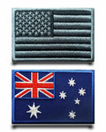 2 Pcs America Australian USA Flag Patch Tactical Military Embroidered by Deal US
