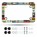 Motorcycle Cassette Tape License Plate Frame Stainless Steel 7x4 Inch by Deal US