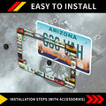 Motorcycle Cassette Tape License Plate Frame Stainless Steel 7x4 Inch by Deal US