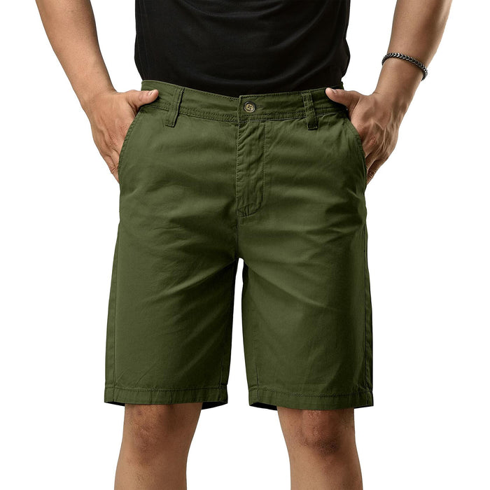 CHARBONNIER Men's Chino Shorts Performance Series 100% Cotton Army Size 30 by Deal US