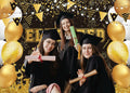 BUTEN Educated AF Graduation Banner 2025 Congrats Grad Black Gold 6x4FT by Deal US