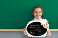 GROWTHMAGIC First Day of School Sign Sheep Shape Chalkboard 14x11 PVC by Deal US