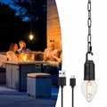 Brighfivey Rechargeable LED Gazebo Light Waterproof Hanging Candle Shape 1 Pack by Deal US