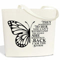 BSNZZIO Butterfly Canvas Tote Bag Inspirational Book Lover Gift Women One Size by Deal US