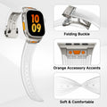 Jopinl Clear Silicone Watch Band for Apple Watch Ultra 49mm Transparent by Deal US