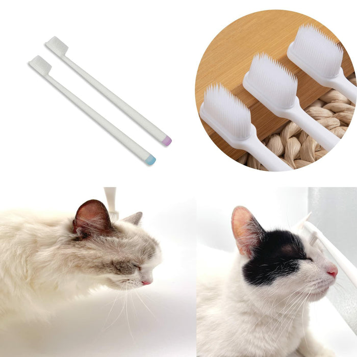 E.M&S.T Emmeliestella Cat Head Brush Silicone Bristles 2PCS Gentle Clean by Deal US