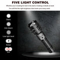 Wboxlizy Rechargeable Tactical Flashlight Waterproof Super Bright Black by Deal US