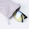 Eluckya 4PCS Microfiber Soft Eyeglass Sunglasses Pouch Drawstring White Grey by Deal US