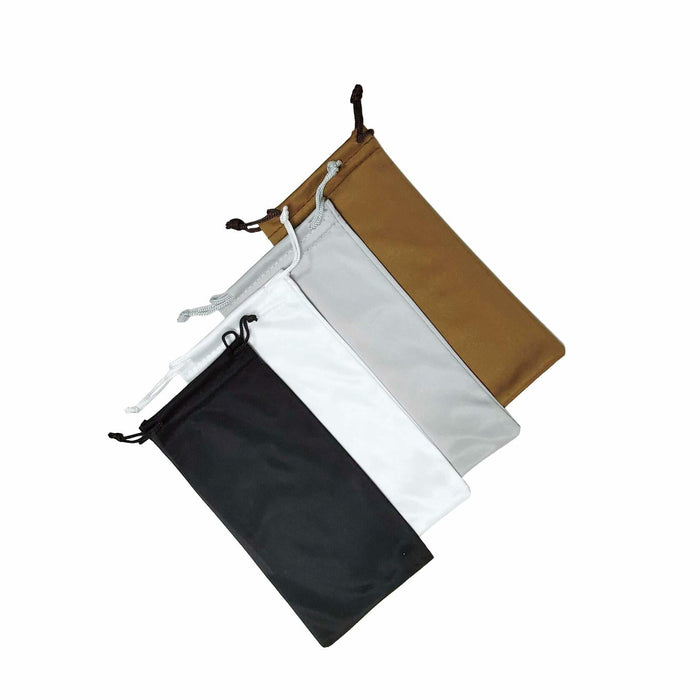 Eluckya 4PCS Microfiber Soft Eyeglass Sunglasses Pouch Drawstring White Grey by Deal US