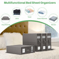 PARANTA Bed Sheet Organizers 10 Pack Foldable Linen Closet Grey 10pcs by Deal US