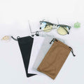 Eluckya 4PCS Microfiber Soft Eyeglass Sunglasses Pouch Drawstring White Grey by Deal US