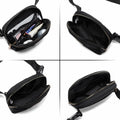 Gitus Personalized Fanny Pack Crossbody Bag for Girls Black Letter Patch by Deal US
