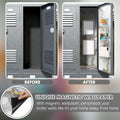Timgle 8 Pcs Magnetic Locker Set Purple Wavy Style Organizer Accessories by Deal US