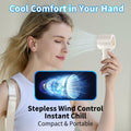 Procci Portable Handheld Fan with Cooling Plate 4000mAh LCD Display Pink by Deal US
