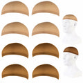 Arcjunys 8Pcs Nylon Stretchy Wig Caps for Women Lace Front Wigs Skin Brown by Deal US