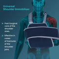 Medexa Shoulder Immobilizer Arm Sling Elastic Brace Navy Blue One Size by Deal US