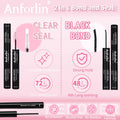 Anforlin Eyelash Extension Kit 280pcs Thick Volume D Curl 14-22mm Black by Deal US
