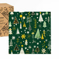 JoyfulArtink 3-Ply Paper Napkins 6.5x6.5in 50 Count Festive Forest Green by Deal US